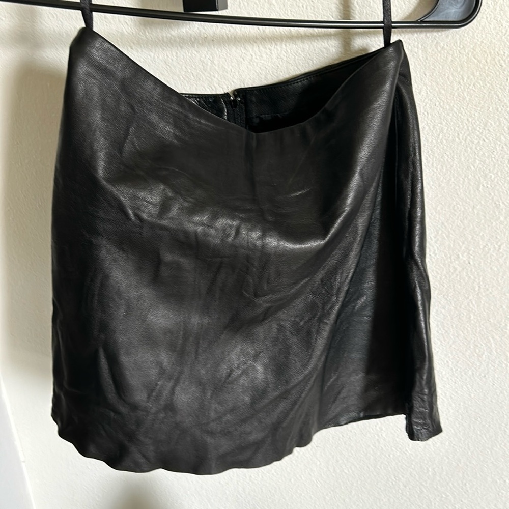 Bebe leather mini skirt